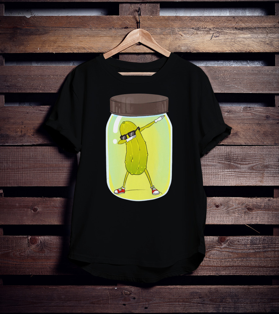 Dancing Pickle Dab In A Jar Cute Pickle Love T-Shirt