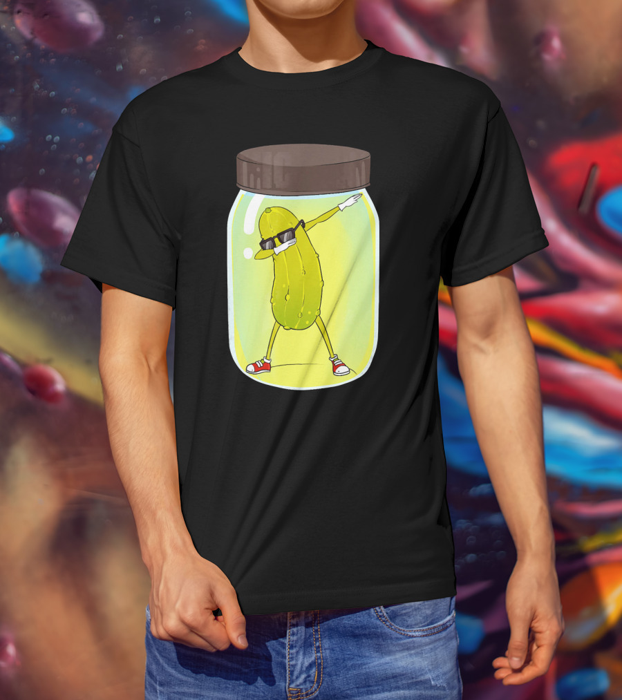 Dancing Pickle Dab In A Jar Cute Pickle Love T-Shirt