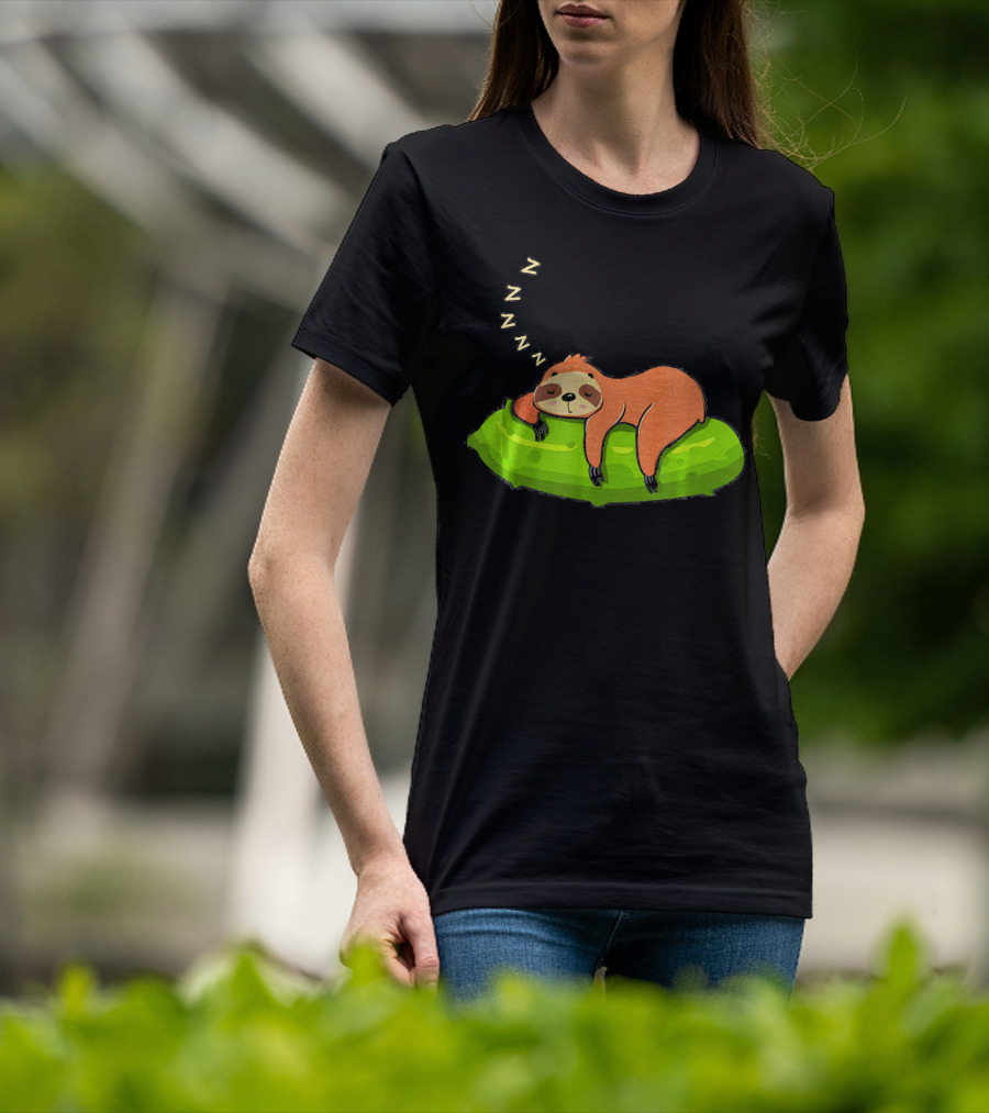 Lazy Sloth Sleeping On A Pickle With Zs T-Shirt