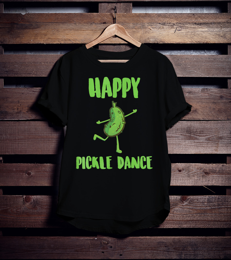 Hilarious Happy Pickle Dance With Cute Dill Pickle Animation T-Shirt