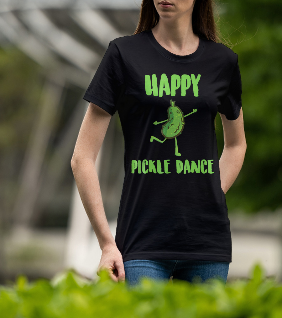 Hilarious Happy Pickle Dance With Cute Dill Pickle Animation T-Shirt