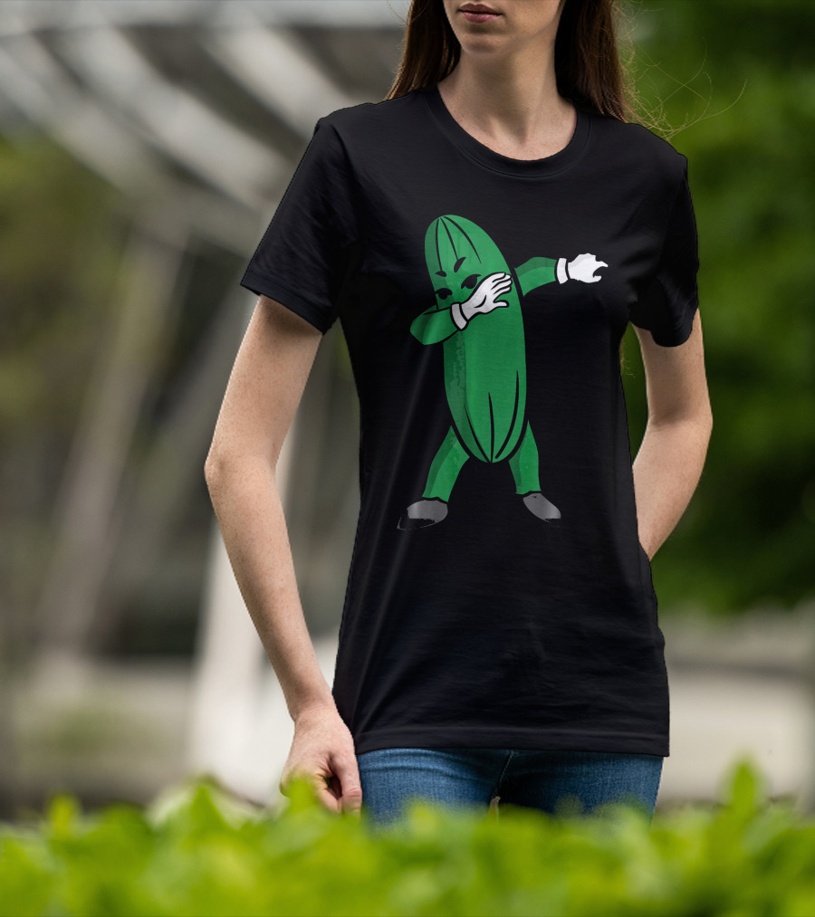 Dabbing Pickle Dance Cartoon T-Shirt