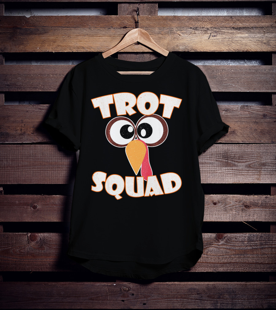 Trot Squad Turkey Face Eyes And Beak T-Shirt