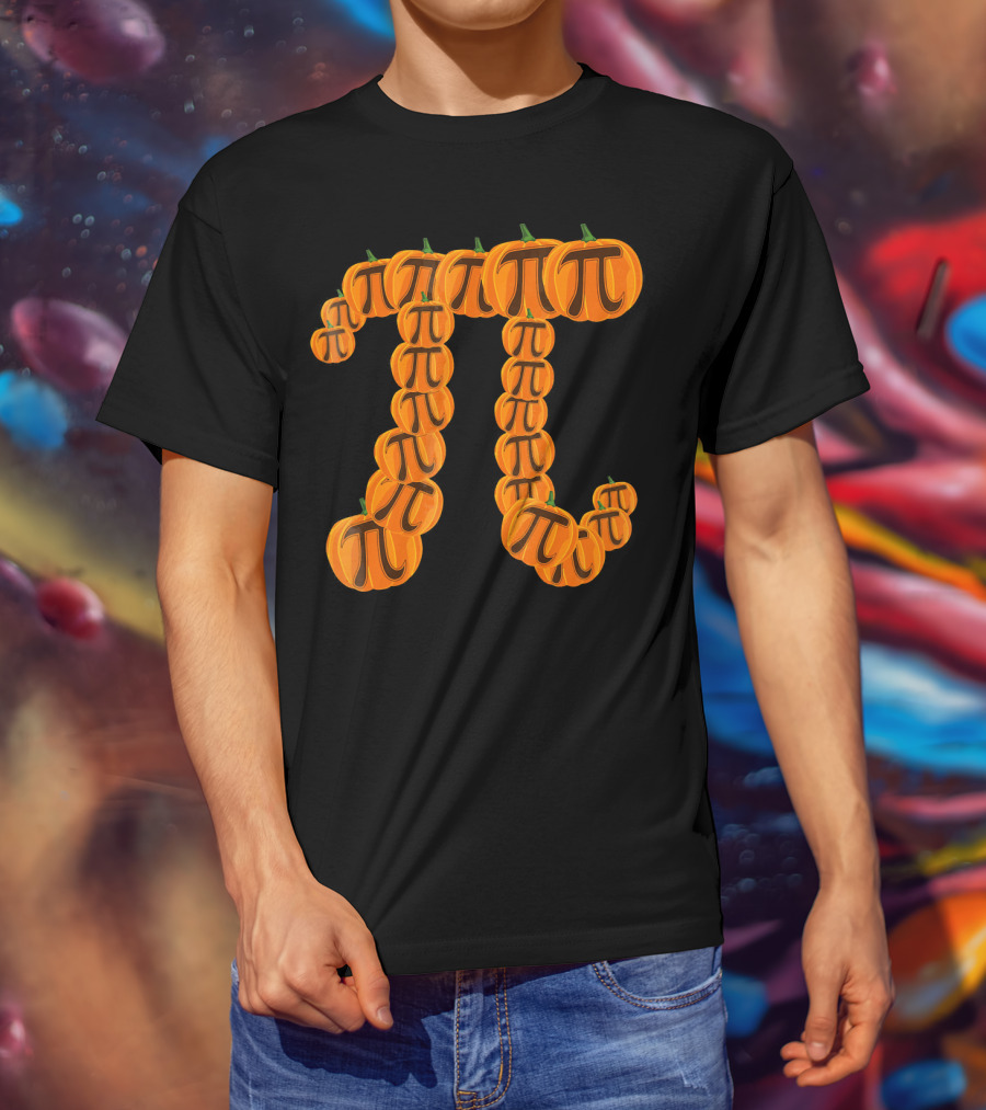 Pumpkin Pi Math Symbol Halloween Puns T-Shirt
