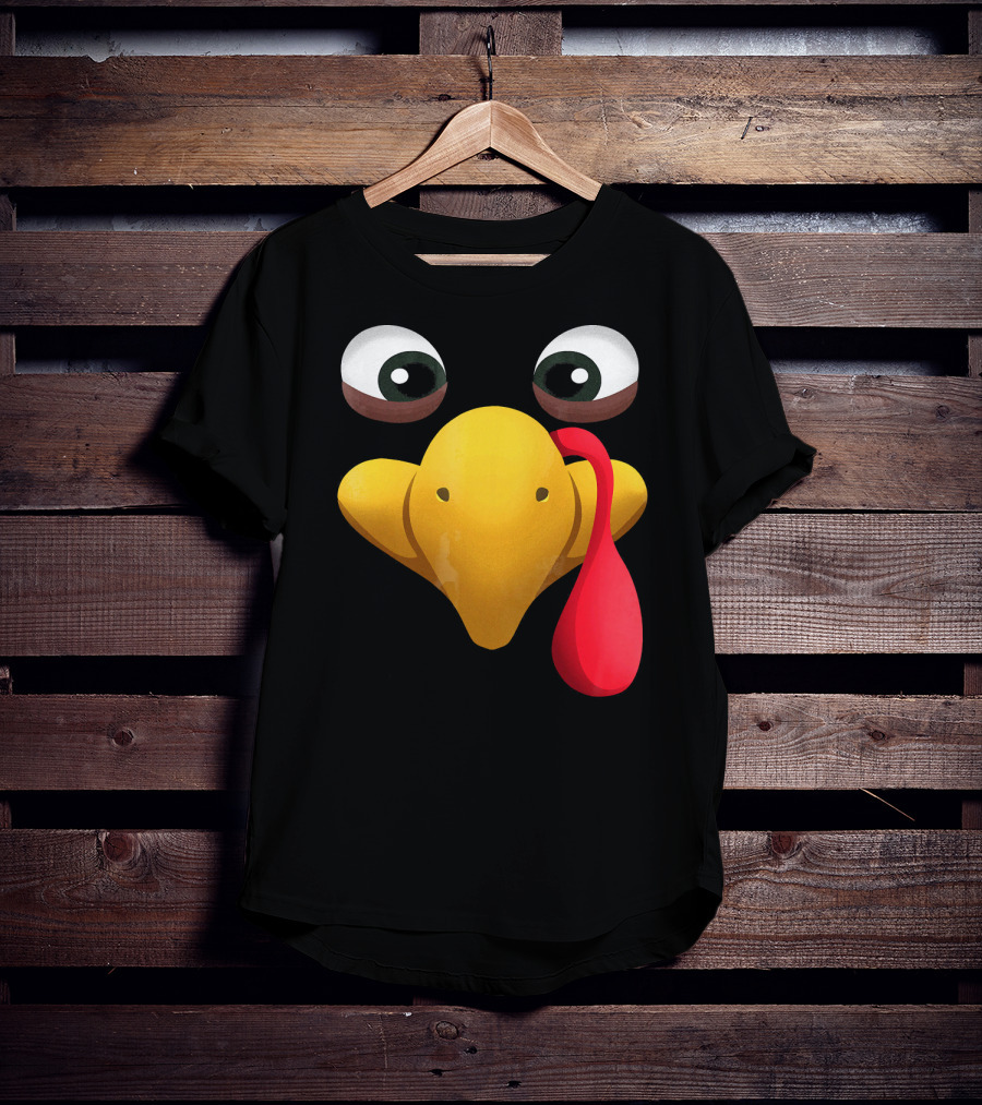 Funny Turkey Face With Realistic Expression T-Shirt