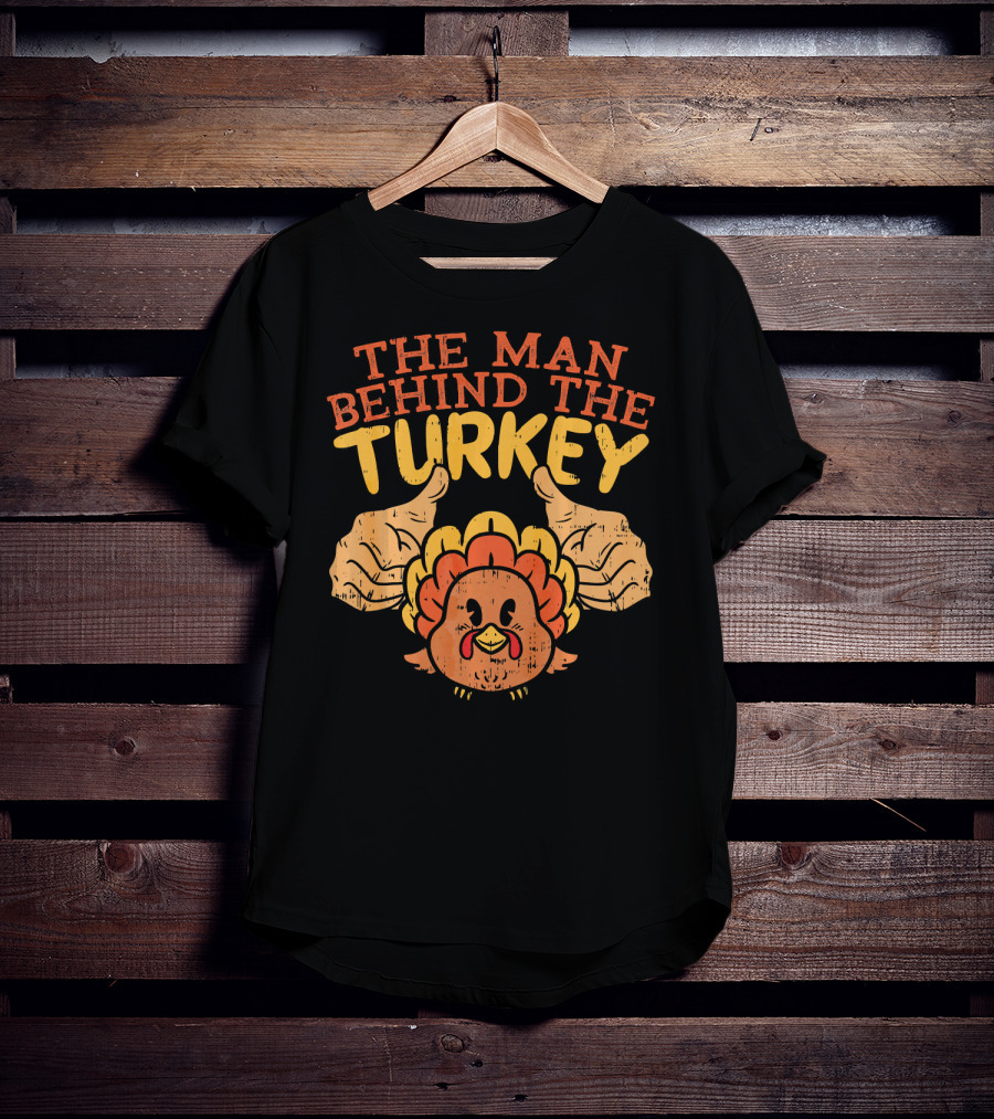 The Man Behind The Turkey Thanksgiving Pre T-Shirt
