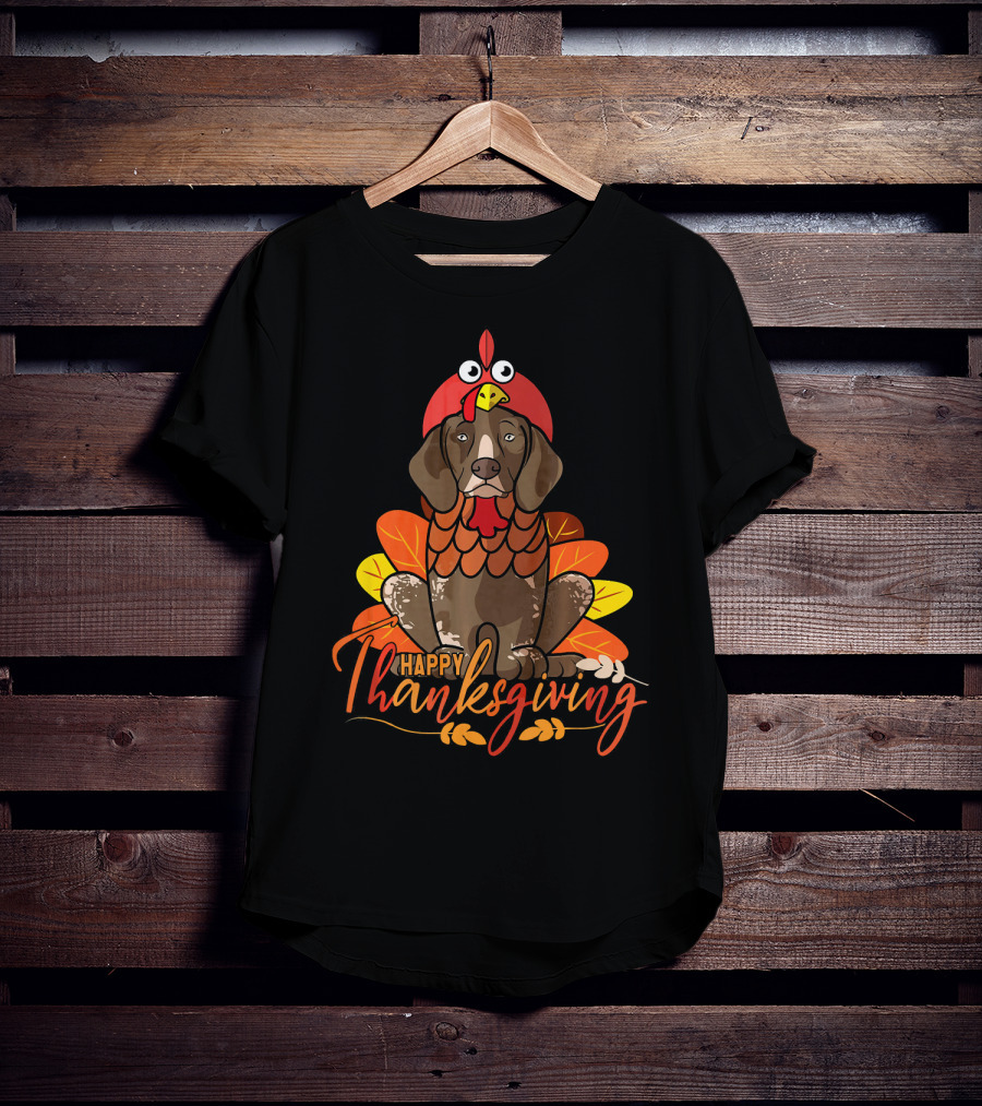 Happy Thanksgiving German Shorthaired Pointer Turkey Costume T-Shirt