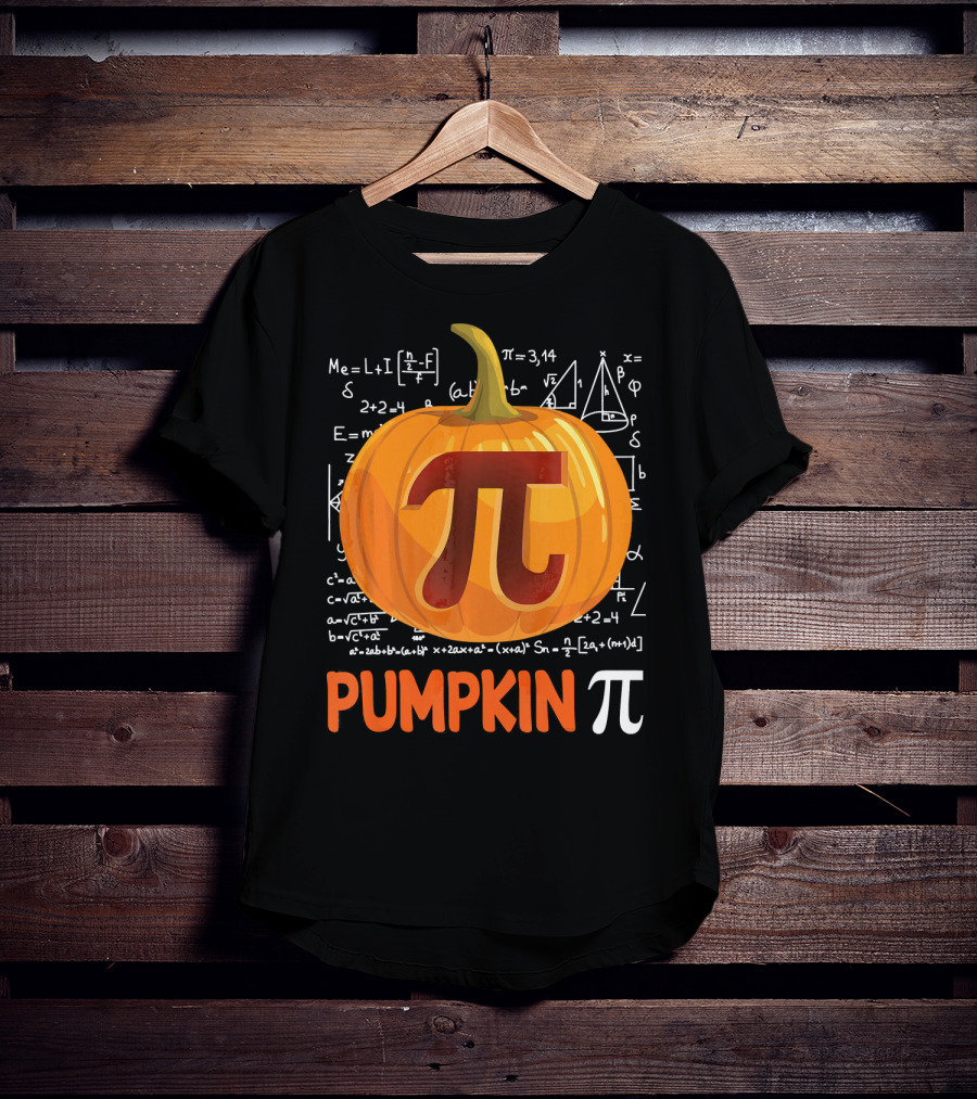 Pumpkin Pi Math Equations Halloween T-Shirt