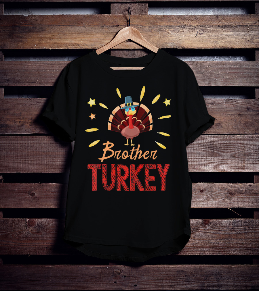 Thanksgiving Day Fall Harvest Brother Turkey T-Shirt