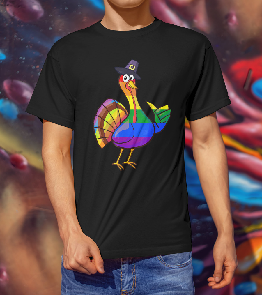 Colorful Turkey Pilgrim T-Shirt