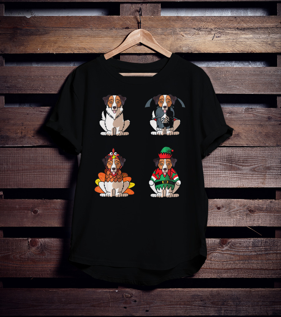 Australian Shepherd Halloween Thanksgiving Christmas Costumes T-Shirt