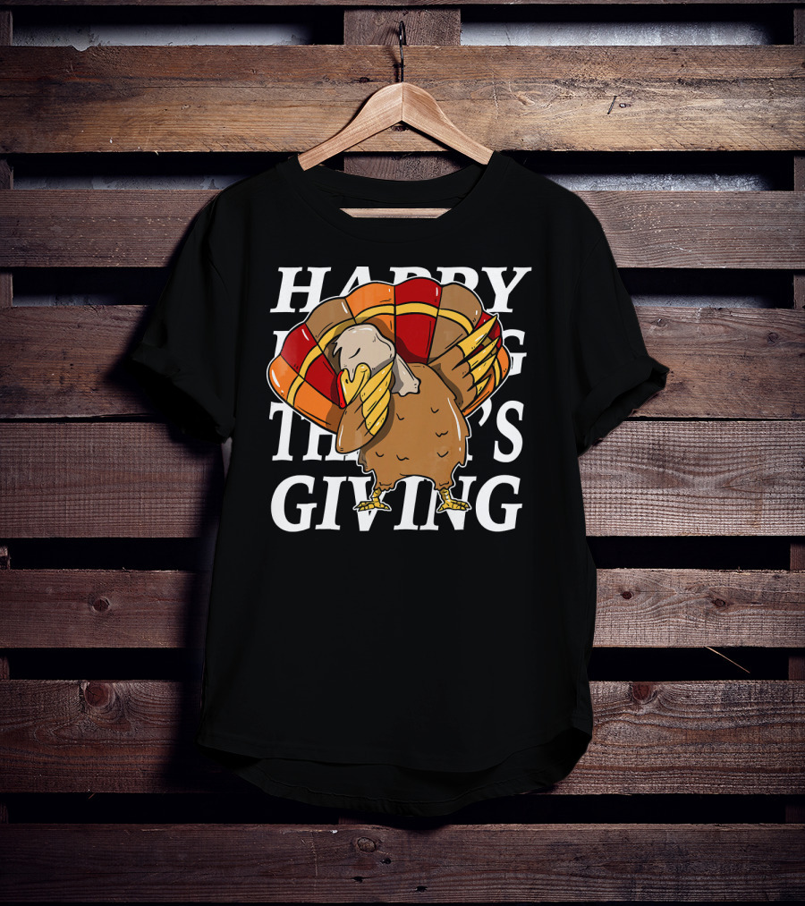 Dabbing Turkey Happy Thanksgiving T-Shirt