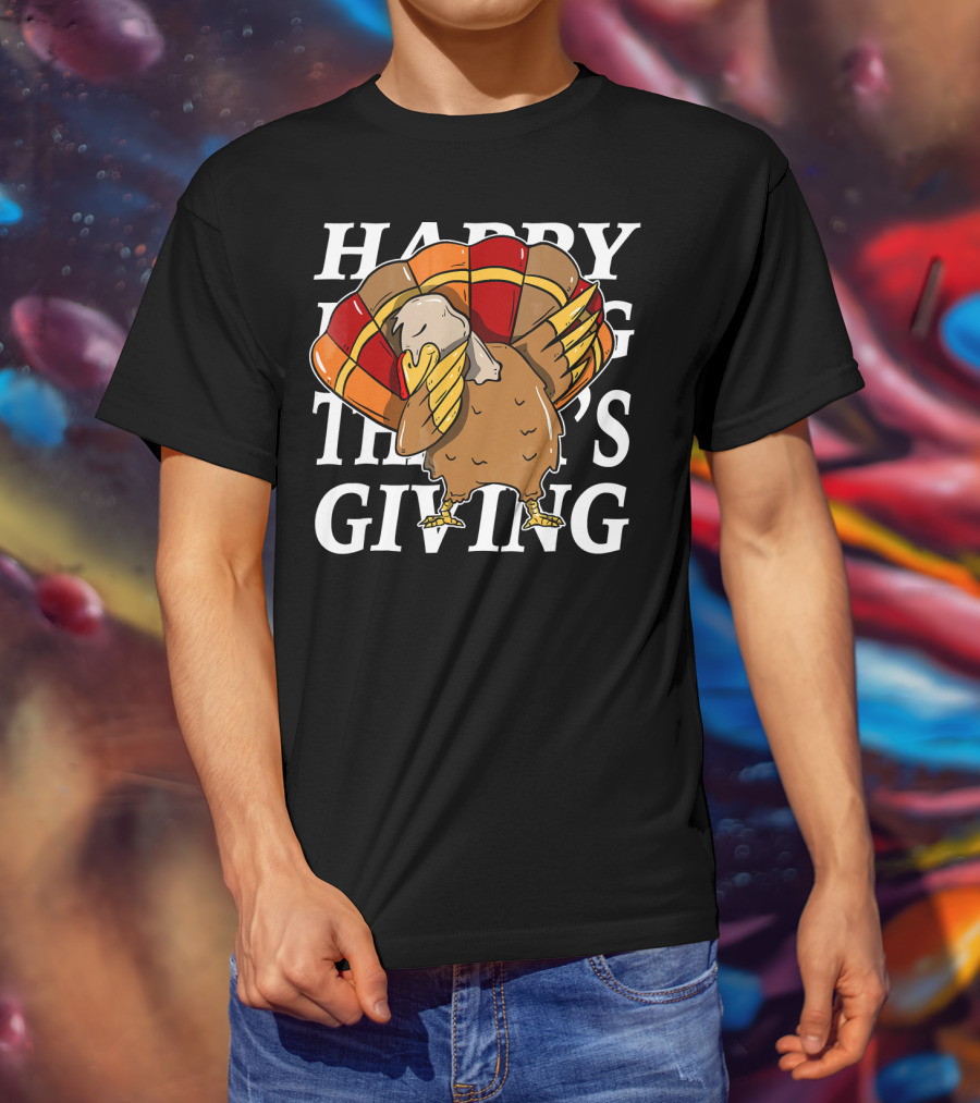 Dabbing Turkey Happy Thanksgiving T-Shirt