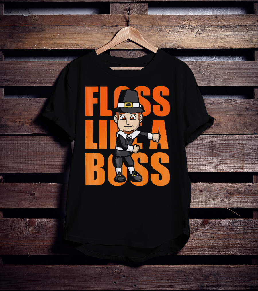 Floss Like A Boss Flossing Pilgrim Dance T-Shirt