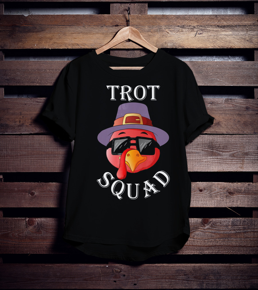 Trot Squad Turkey In Glasses And Hat T-Shirt