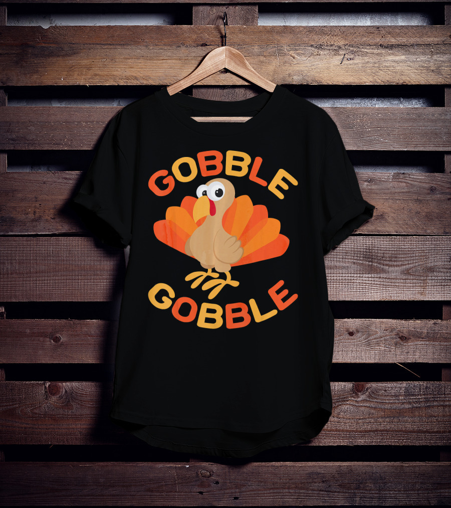 Gobble Gobble Cool Thanksgiving Day Turkey T-Shirt