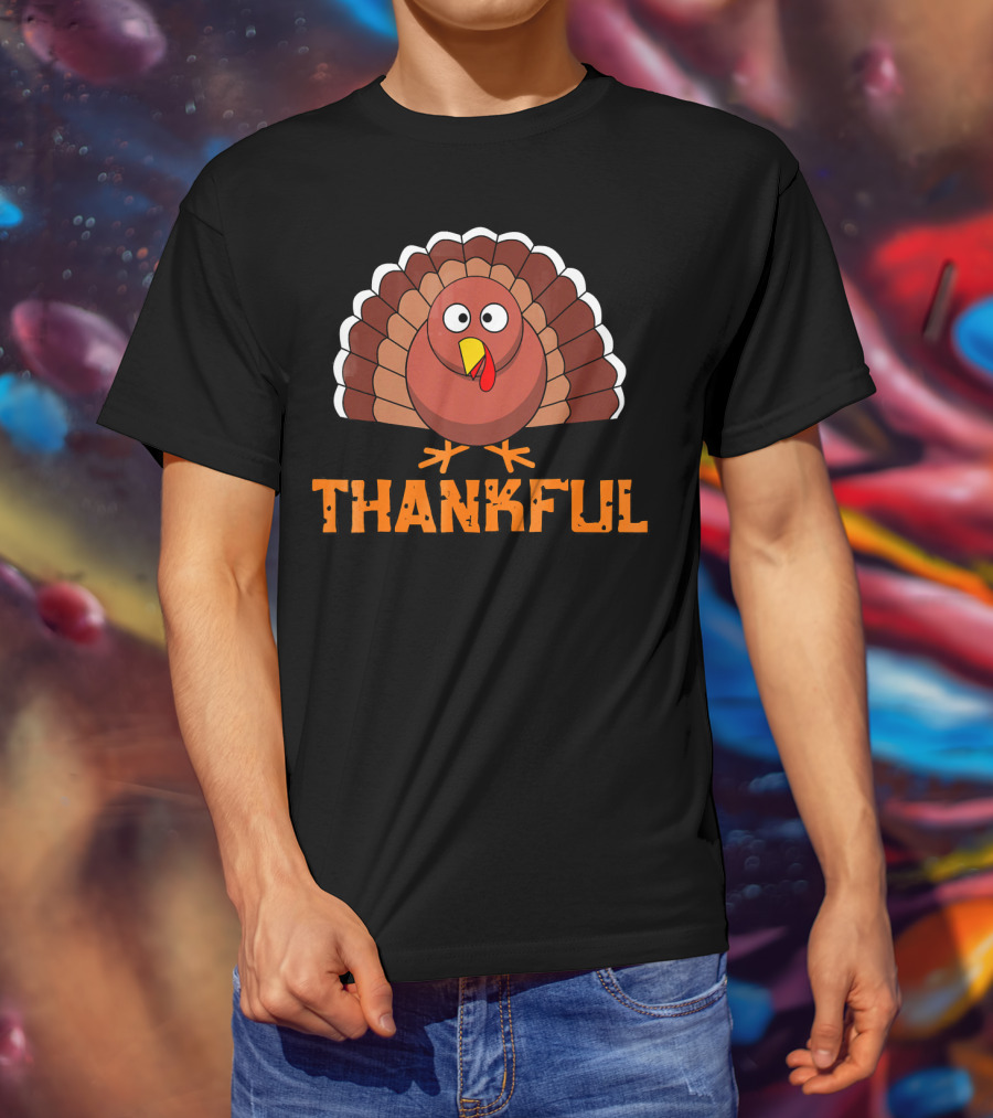 Thankful Turkey Thanksgiving T-Shirt