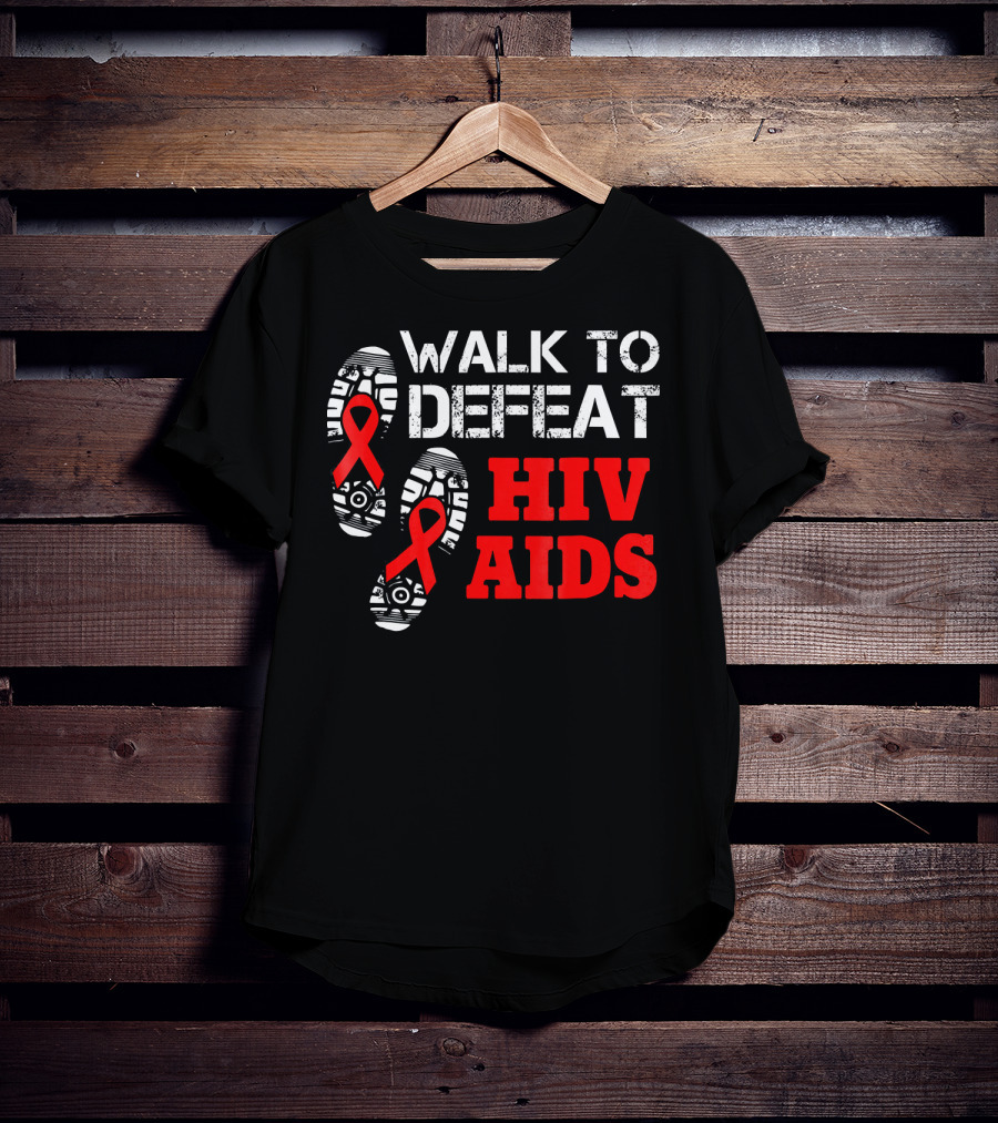 Walk To Defeat HIV AIDS T-Shirt