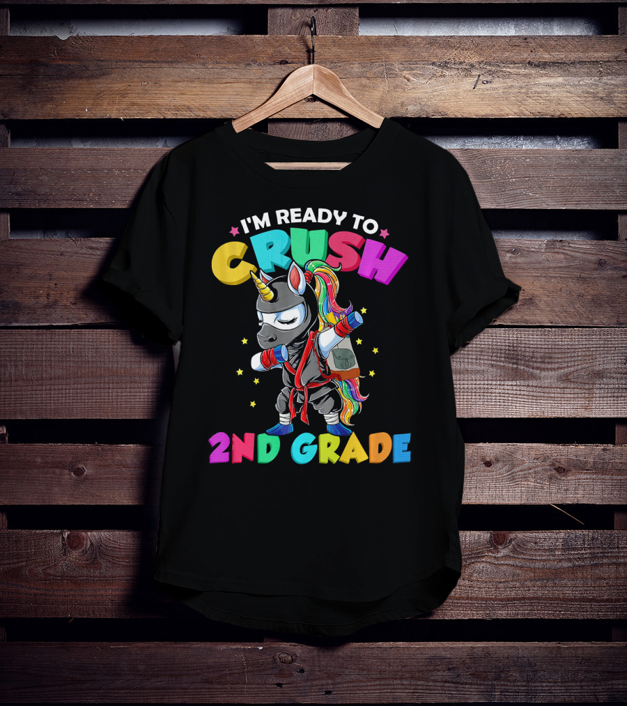 I'm Ready To Crush 2nd Grade Dabbing Unicorn Ninja T-Shirt