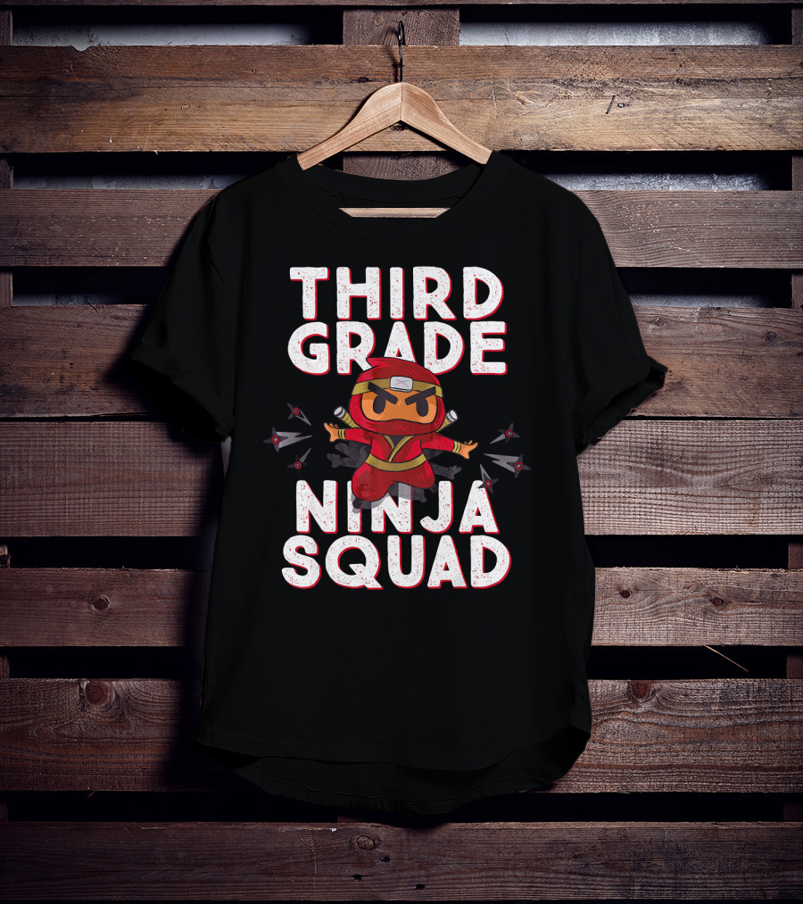 Third Grade Ninja Squad Fun Back To School T-Shirt