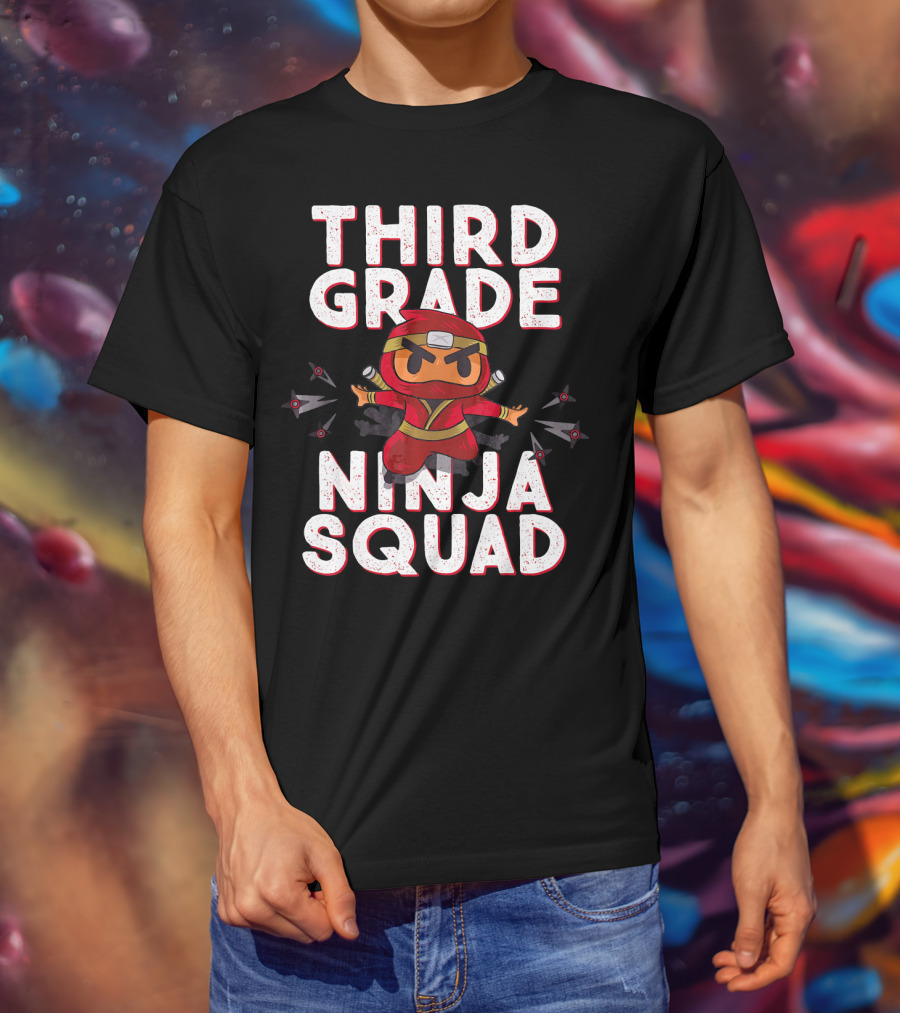 Third Grade Ninja Squad Fun Back To School T-Shirt