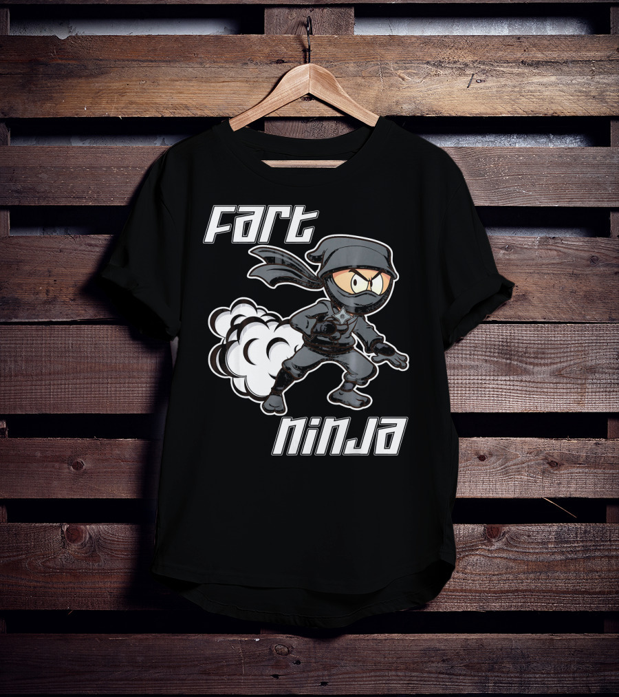 Funny Fart Ninja Farting Joke Ninja T-Shirt