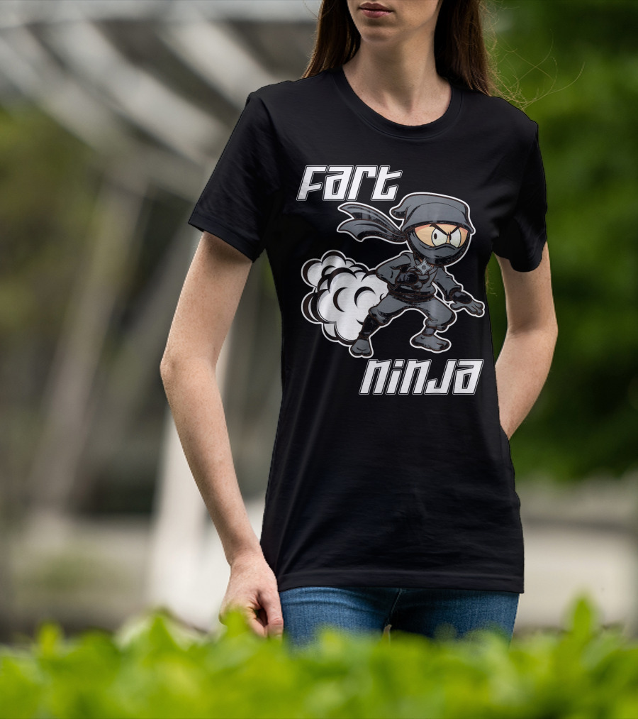 Funny Fart Ninja Farting Joke Ninja T-Shirt