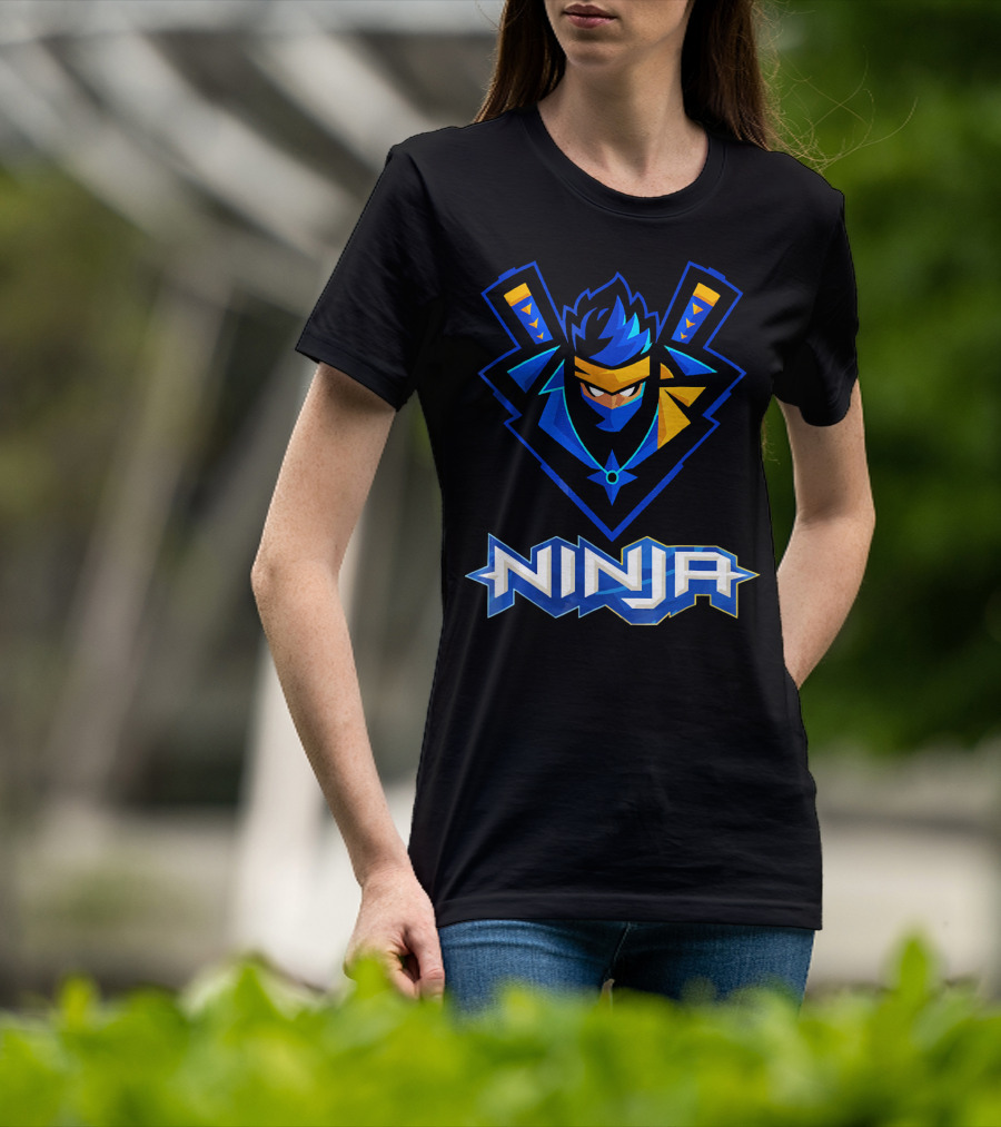 Reas Ninja Logo Ninja Blue And Yellow Design For Fans T-Shirt