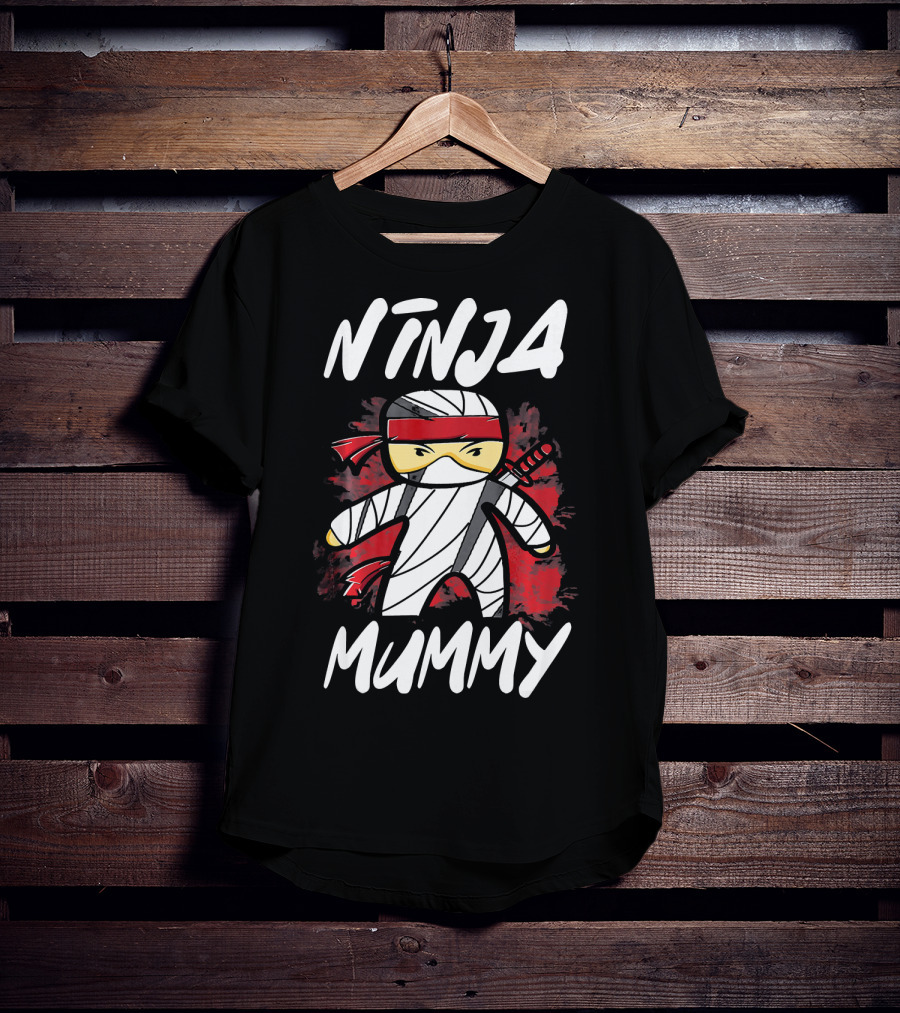 Ninja Mummy Halloween Mummy Samurai Warrior T-Shirt