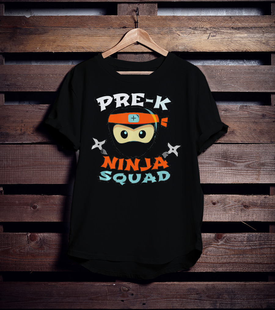 Pre-K Ninja Squad Back To School First Day T-Shirt