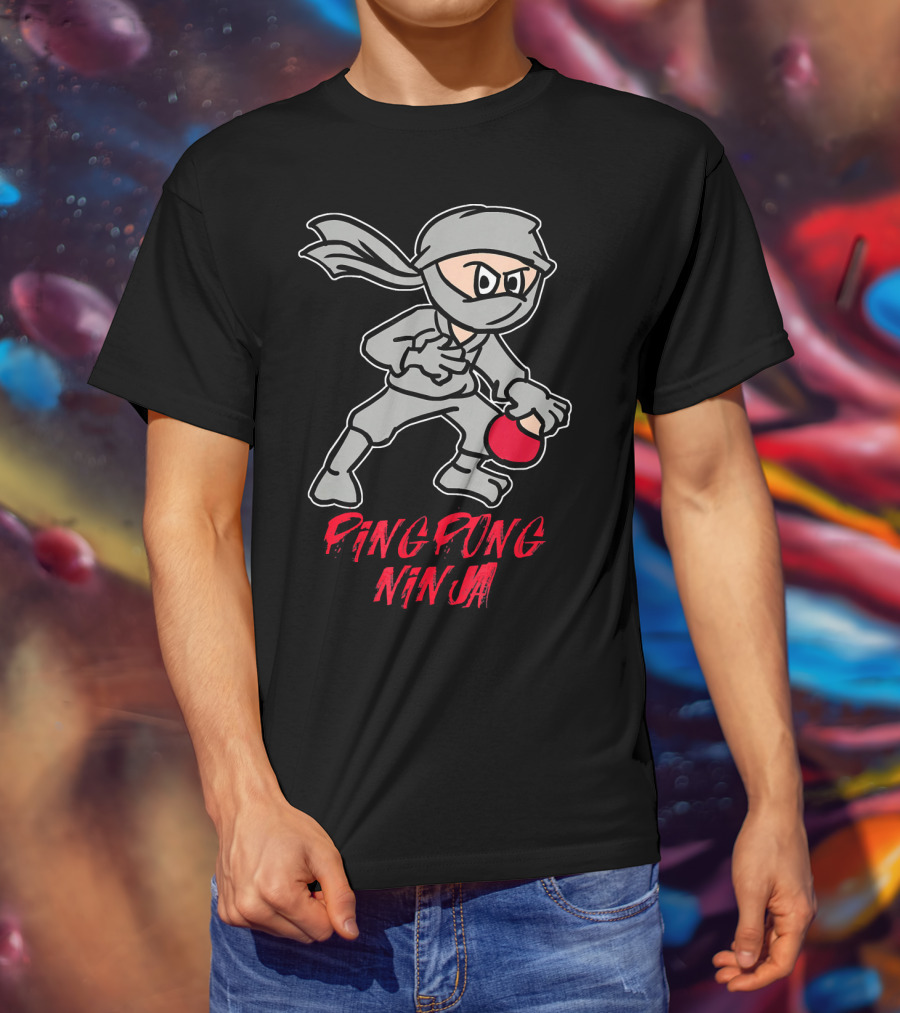 Ping Pong Ninja Funny Table Tennis Sport T-Shirt