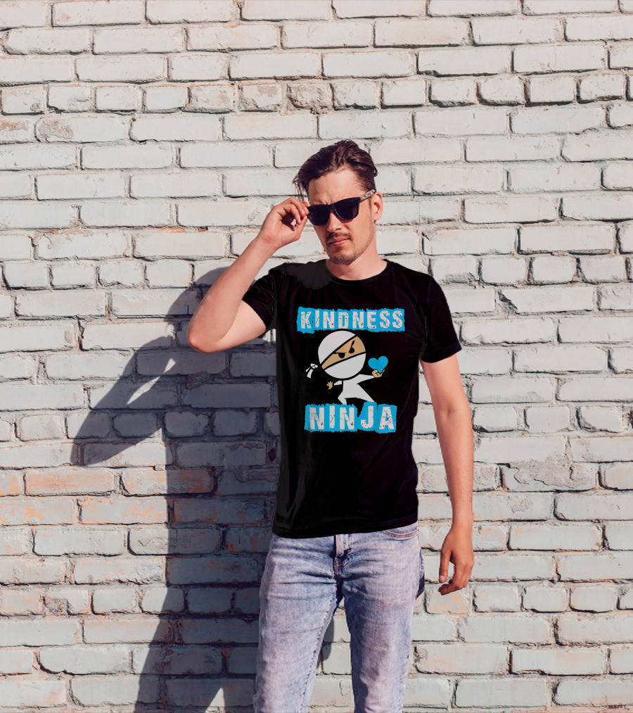 Kindness Ninja Heart-Driven Warrior T-Shirt