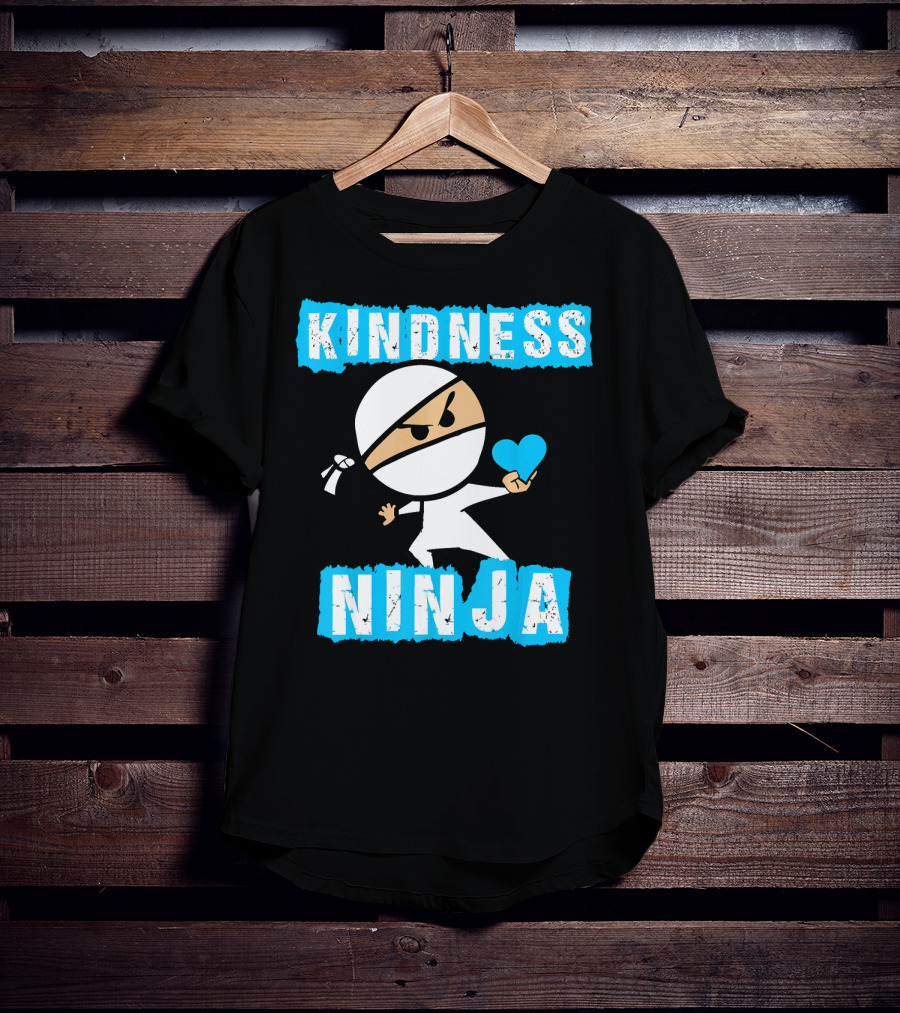 Kindness Ninja Heart-Driven Warrior T-Shirt