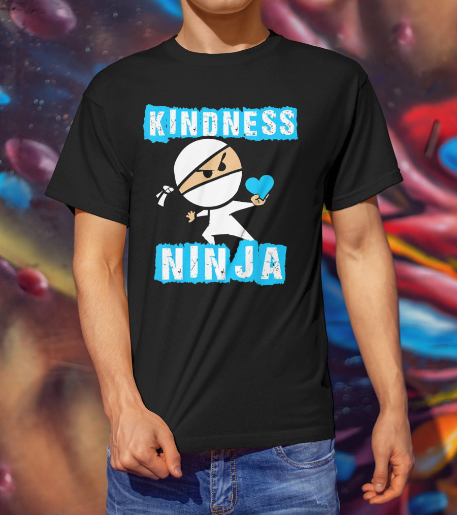 Kindness Ninja Heart-Driven Warrior T-Shirt