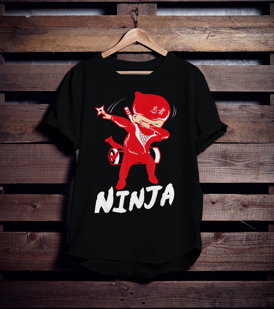 Ninja Dabbing Funny Martial Arts Star T-Shirt