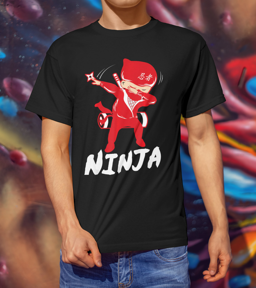 Ninja Dabbing Funny Martial Arts Star T-Shirt