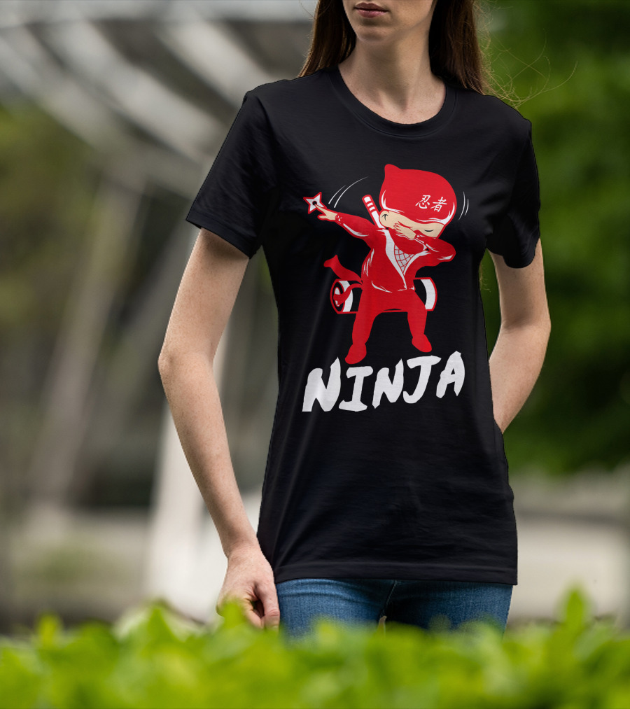Ninja Dabbing Funny Martial Arts Star T-Shirt
