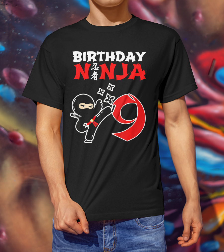 Birthday Ninja 9 Party Favor T-Shirt