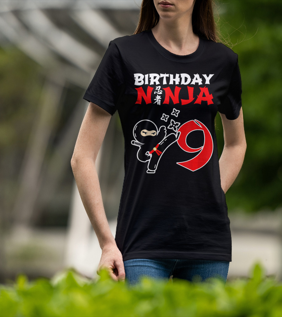 Birthday Ninja 9 Party Favor T-Shirt
