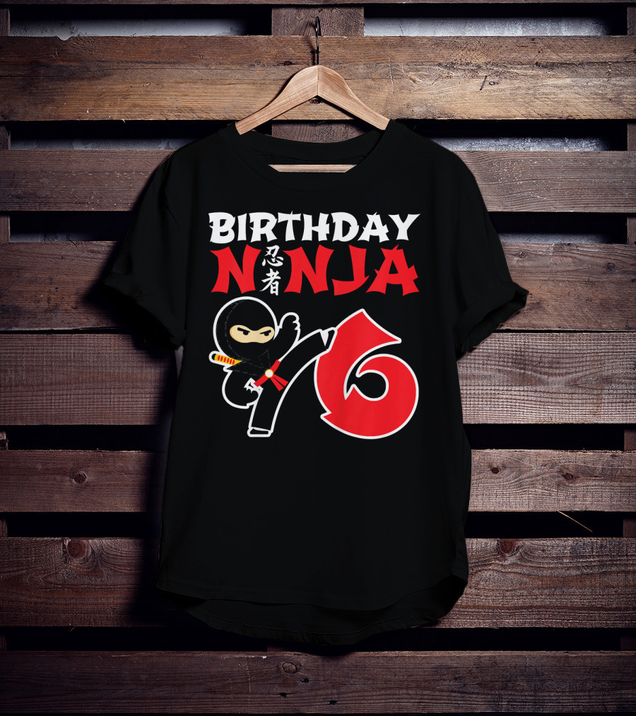 Birthday Ninja 6 Year Old T-Shirt