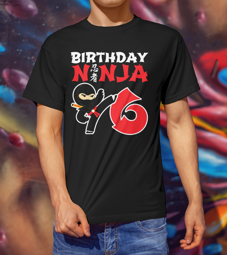 Birthday Ninja 6 Year Old T-Shirt