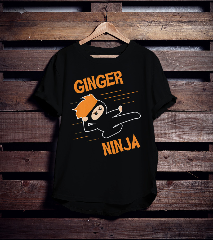 Ginger Ninja Red Hair Funny Kick T-Shirt