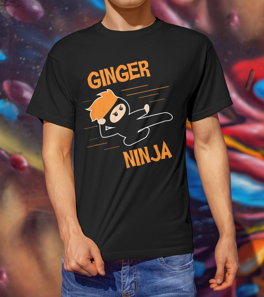 Ginger Ninja Red Hair Funny Kick T-Shirt