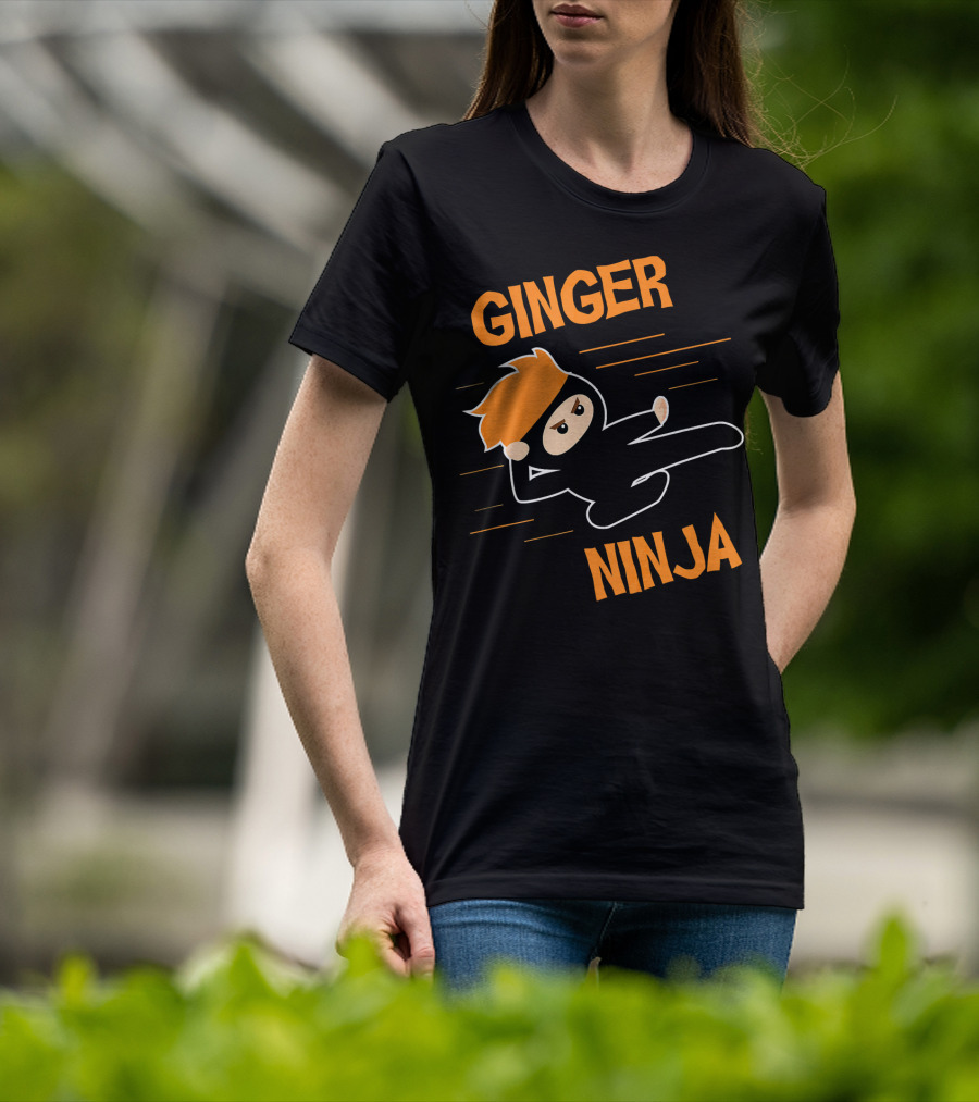 Ginger Ninja Red Hair Funny Kick T-Shirt