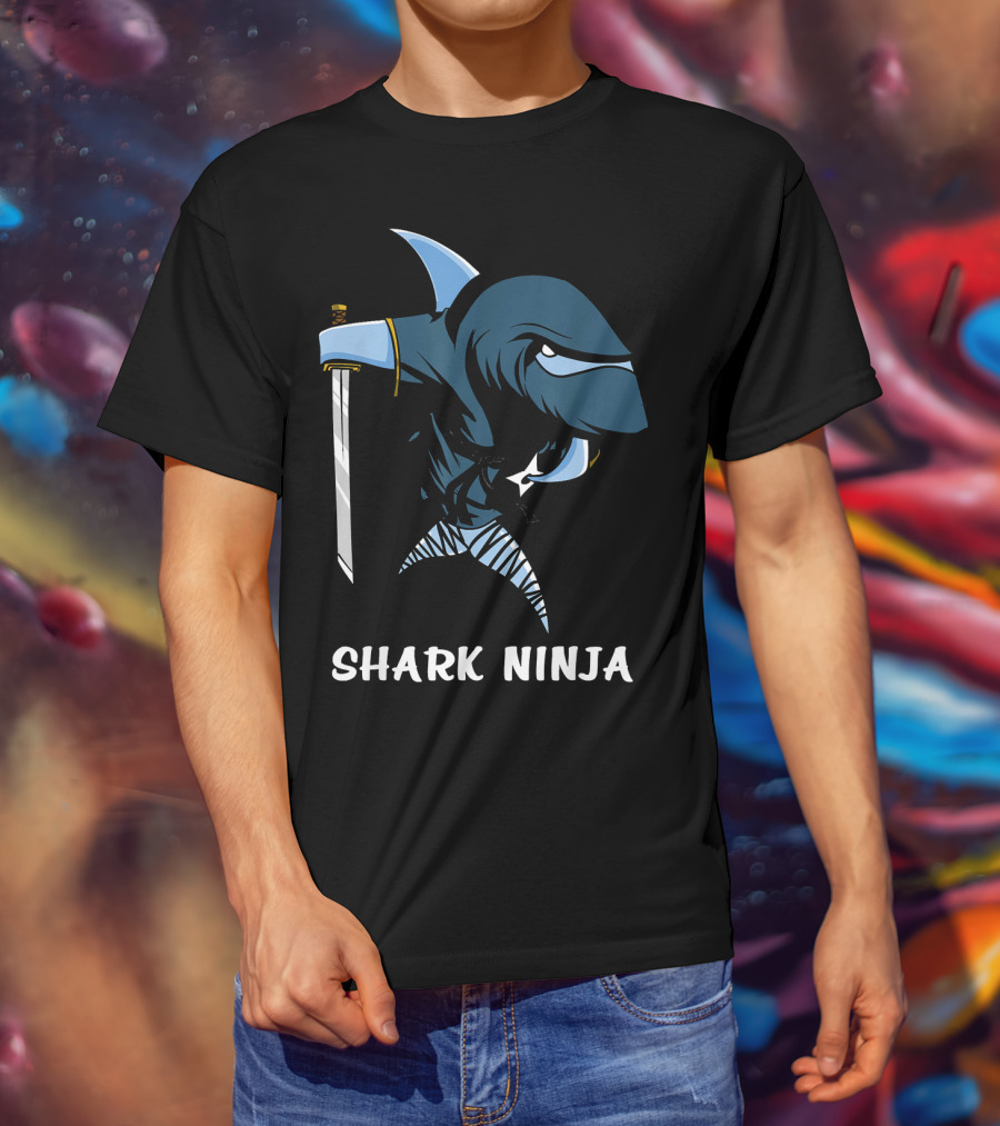 Shark Ninja Karate Samurai Martial Ocean Warrior T-Shirt