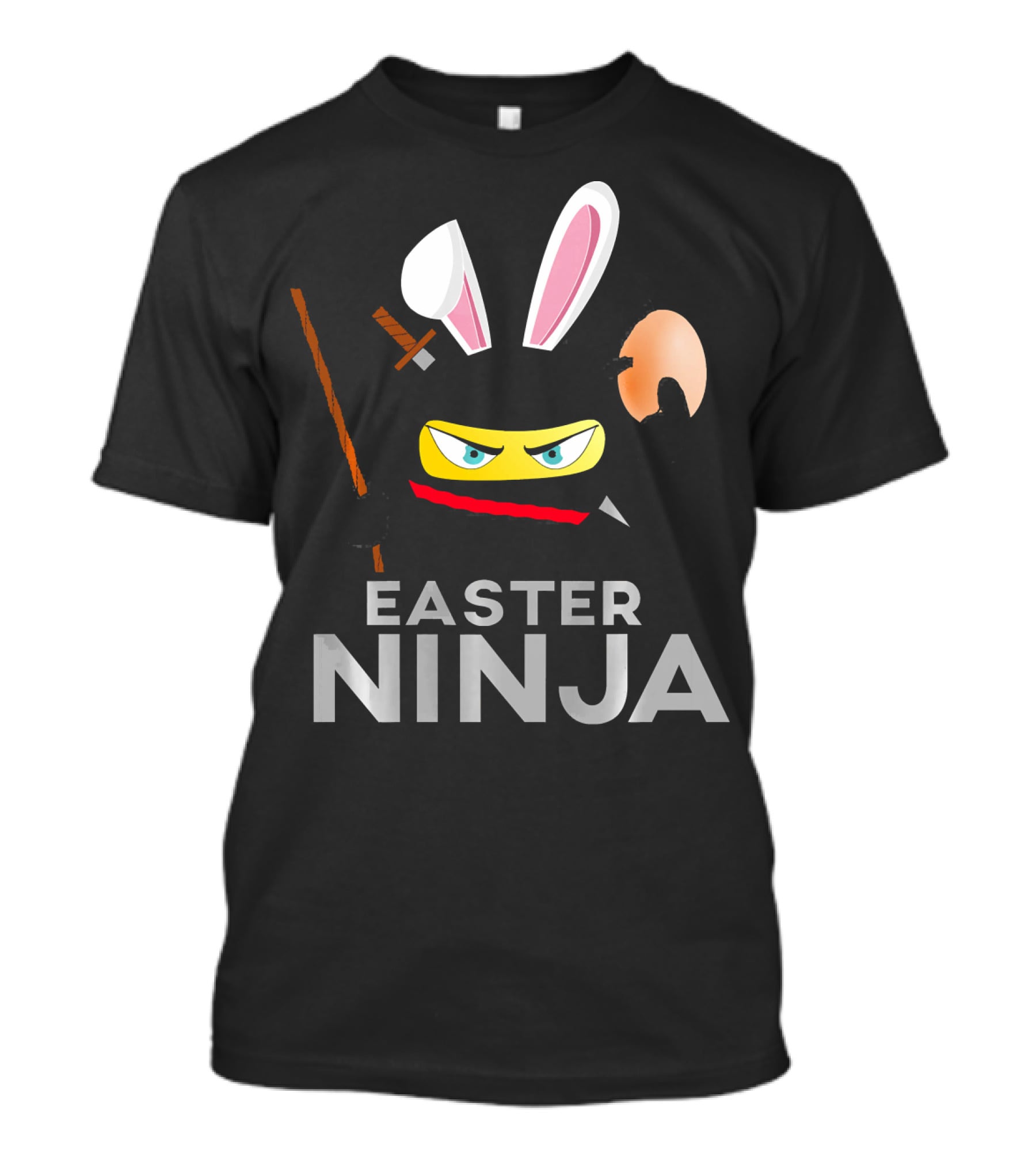 Easter Ninja Rabbit Mask Samurai Sword T-Shirt