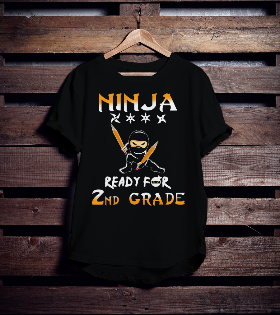 Ninja Ready For 2nd Grade Second Grade Team Back To School T-Shirt