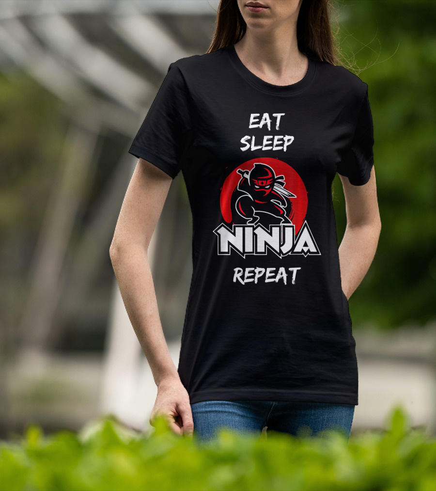 Eat Sleep Ninja Repeat Birthday Boys T-Shirt