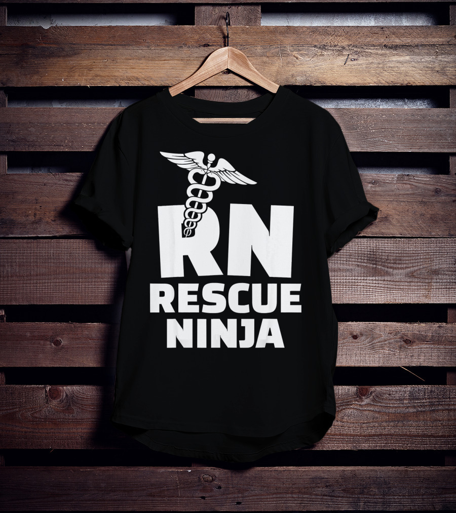 RN Rescue Ninja Nurses Caduceus T-Shirt