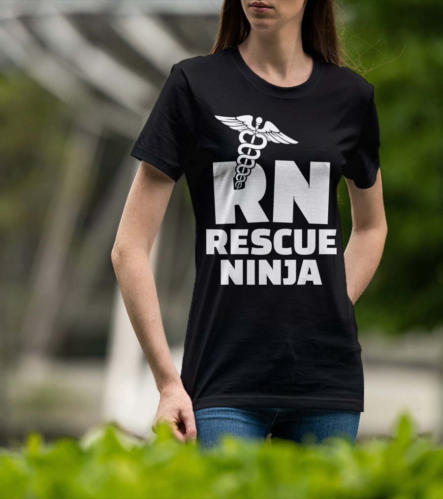 RN Rescue Ninja Nurses Caduceus T-Shirt